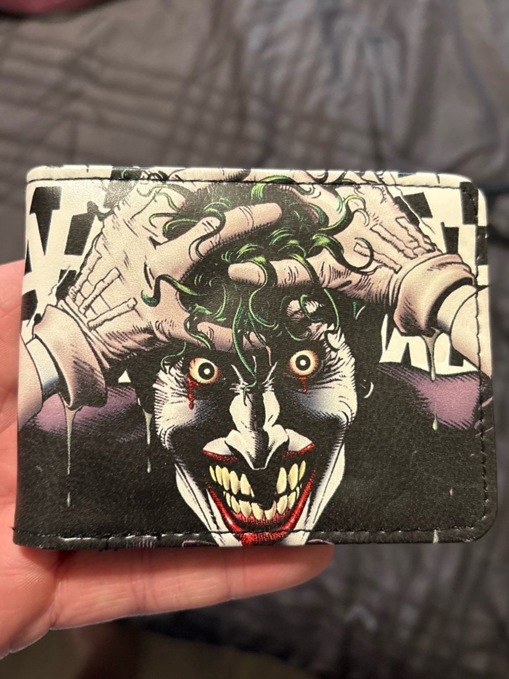 DC Comics Joker Face Card Holder - Black/Green/Red/White